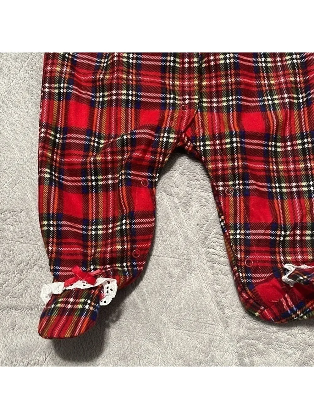 PLAID with Ruffle Footie